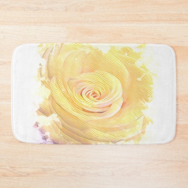 Item preview, Sunny Yellow Rose Watercolor Vignette Digital Art designed and sold by BalkanBloom.
