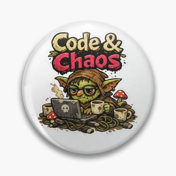 Item preview, Code & Chaos – Goblincore Developer Sticker designed and sold by AstraDrip Studio.