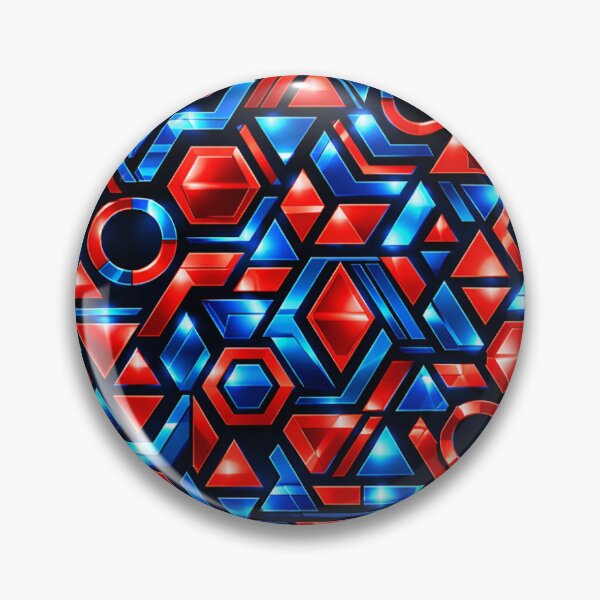Item preview, Blue‑Red Geometric Flow – Futuristic Metallic Pattern designed and sold by RBBHovi.