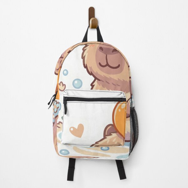 Item preview, Adorable Capybara Orange Hat Sticker designed and sold by sumeetkaliya.