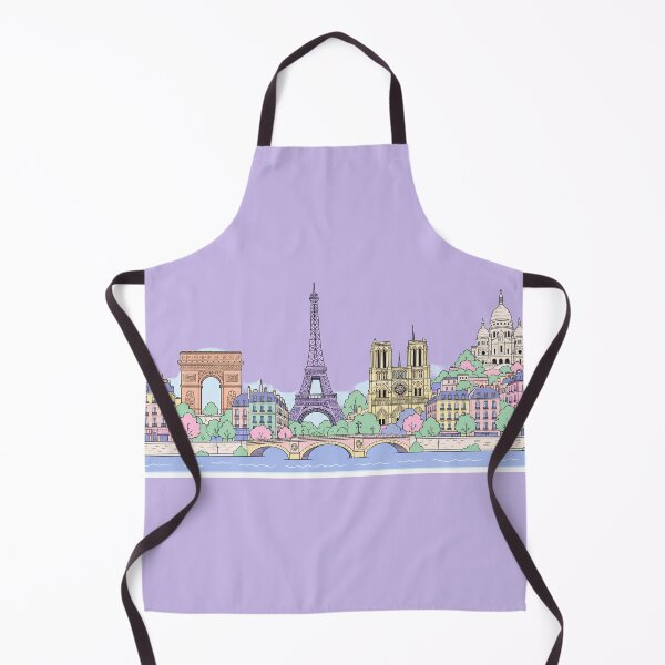 Item preview, Paris Skyline Sticker Pastel Paris Cityscape Eiffel Tower Illustration France Travel Art designed and sold by EmberPageStudio.