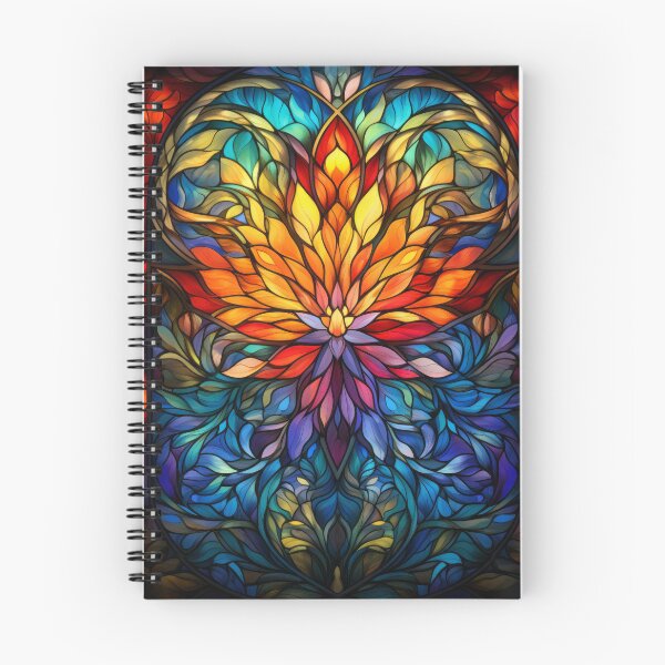 Item preview, Mandala abstracto de vidrieras con forma de corazón floral. designed and sold by pinkal.