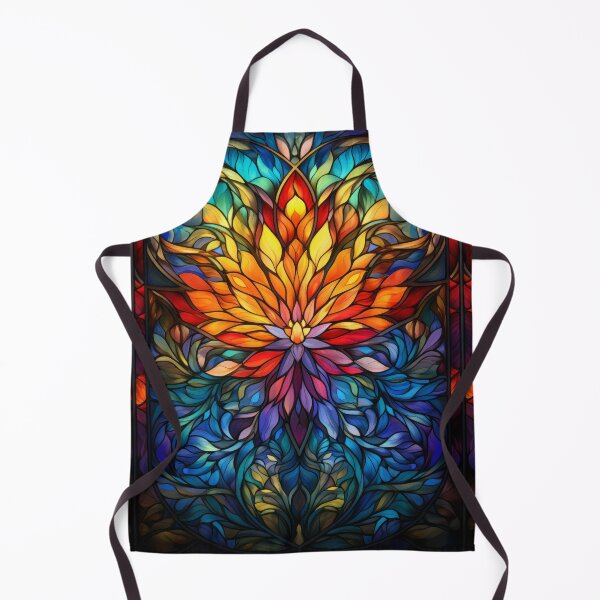 Item preview, Abstract Floral Heart Stained Glass Mandala Art designed and sold by pinkal.