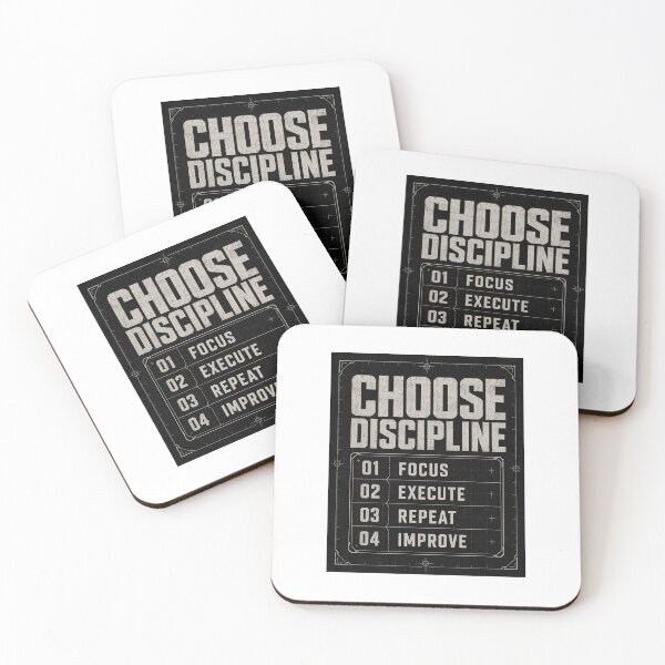 Item preview, Choose Discipline Blueprint Typography Design designed and sold by PrintxforxYou.