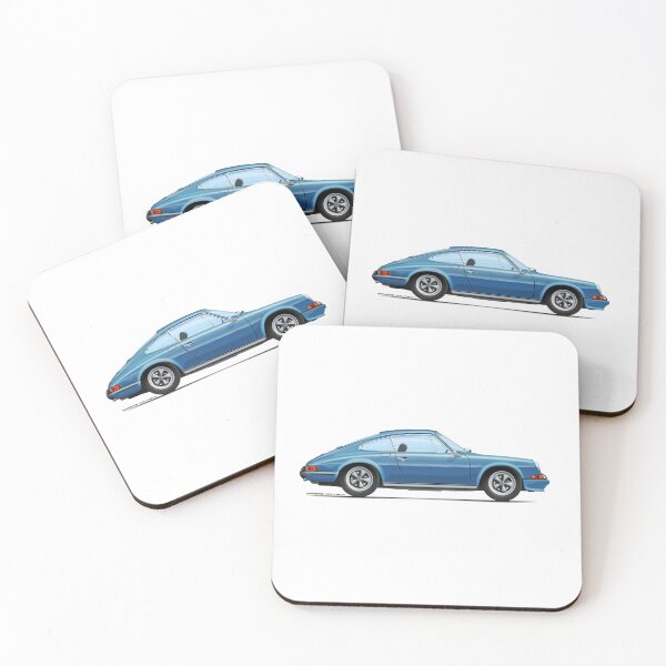 Item preview, PORSCHE 1972 911T 2.4 BLUE designed and sold by Grubby Fingers Aircraft Illustration.
