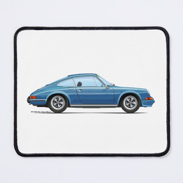 Item preview, PORSCHE 1972 911T 2.4 BLUE designed and sold by Grubby Fingers Aircraft Illustration.