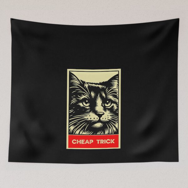 Item preview, Cheap Trick Cat Retro Poster Style Rock Band Graphic Illustration #6131 designed and sold by trusty-ben-art.