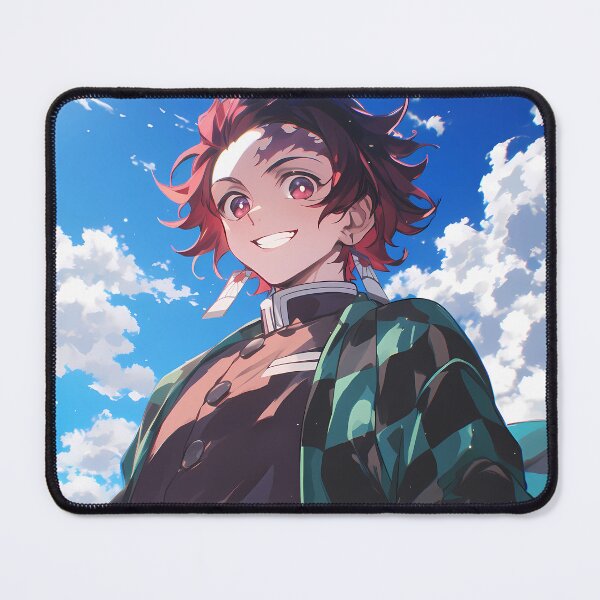 Item preview, Tanjiro Kamado Demon Slayer Blue Sky Hero Smile designed and sold by earlobejerk.