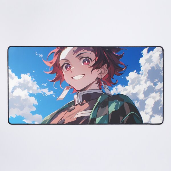 Item preview, Tanjiro Kamado Demon Slayer Blue Sky Hero Smile designed and sold by earlobejerk.