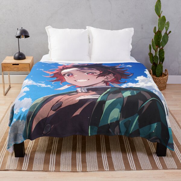 Item preview, Tanjiro Kamado Demon Slayer Blue Sky Hero Smile designed and sold by earlobejerk.
