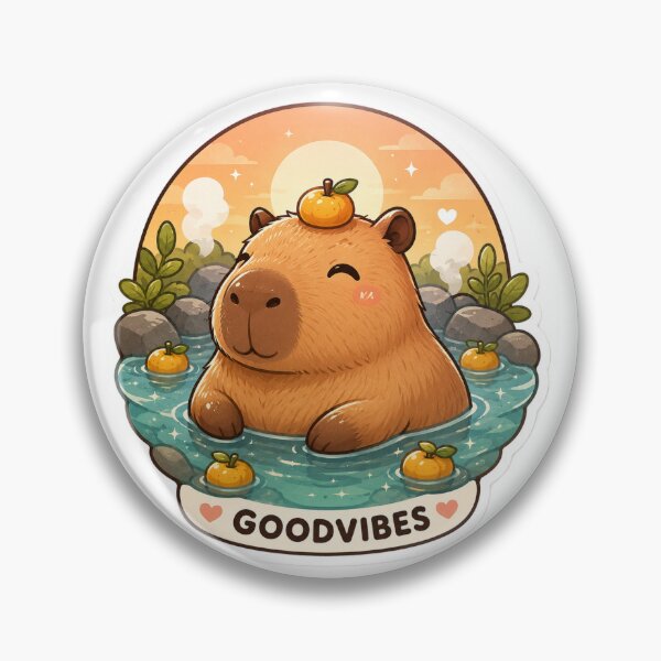 Item preview, Chill Capybara Good Vibes designed and sold by AstraDrip Studio.