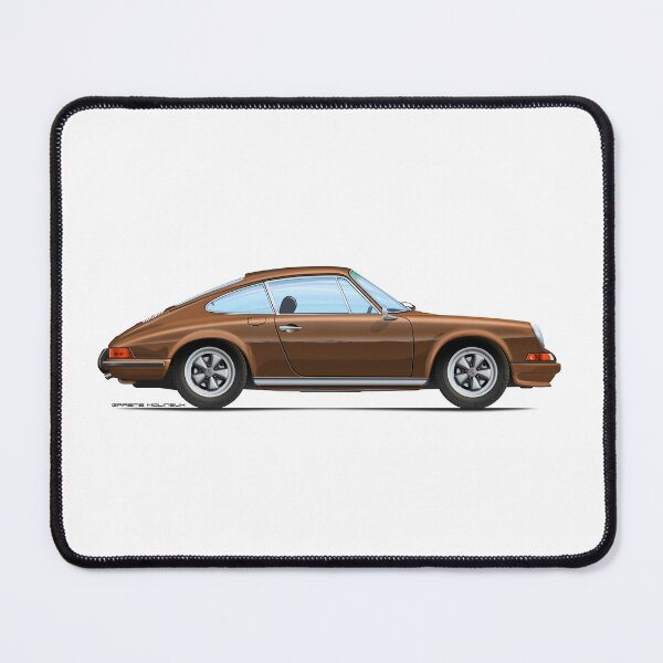 Item preview, PORSCHE 1972 911T 2.4 BROWN designed and sold by Grubby Fingers Aircraft Illustration.