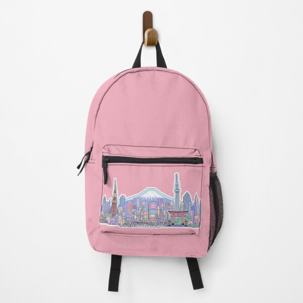 Item preview, Tokyo Skyline Sticker | Pastel Japan Sticker | Mount Fuji Tokyo Tower Sticker | Japan Travel Gift designed and sold by EmberPageStudio.