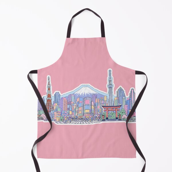 Item preview, Tokyo Skyline Sticker | Pastel Japan Sticker | Mount Fuji Tokyo Tower Sticker | Japan Travel Gift designed and sold by EmberPageStudio.