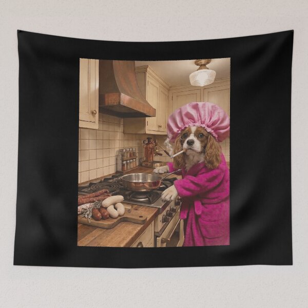 Item preview, Funny Cavalier King Charles Spaniel Housewife Brainrot Meme Dog Owner designed and sold by TerryConnells.