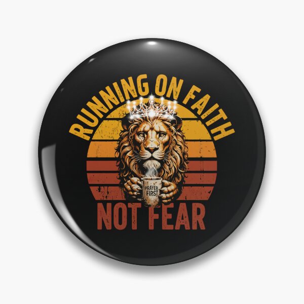 Item preview, Running On Faith Not Fear Christian Lion  designed and sold by Original1977.