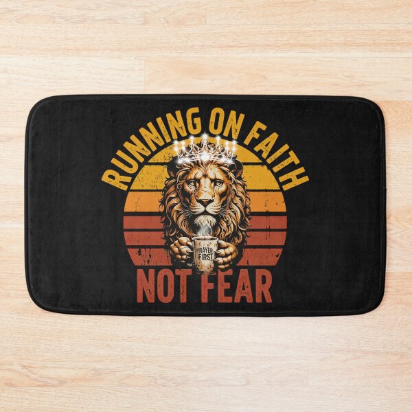 Item preview, Running On Faith Not Fear Christian Lion  designed and sold by Original1977.
