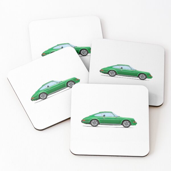 Item preview, PORSCHE 1972 911T 2.4 GREEN designed and sold by Grubby Fingers Aircraft Illustration.
