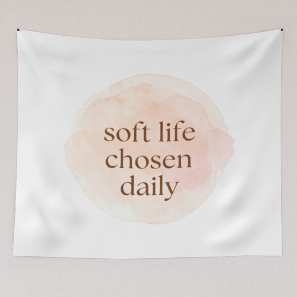 Item preview, Soft Life Chosen Daily – Spiritual Self Love Typography Quote designed and sold by CosmicQuietLab.