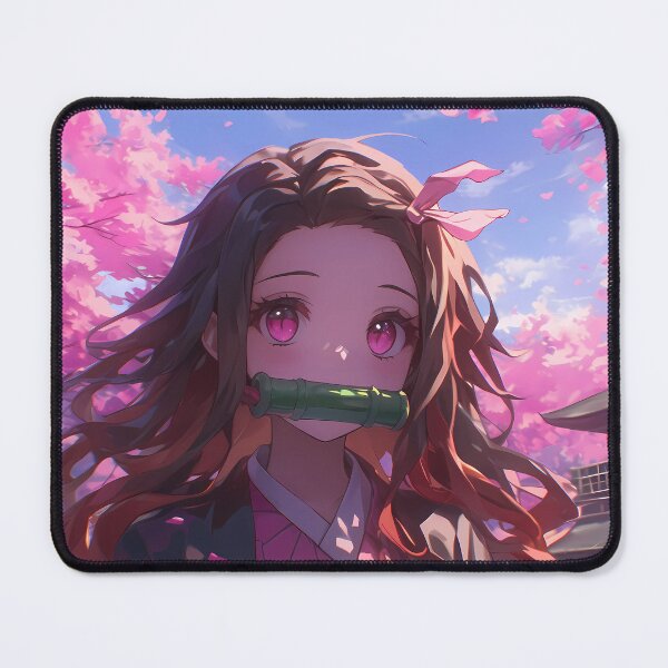 Item preview, Nezuko Kamado Demon Slayer Cherry Blossoms Pink Kimono Serene Mood designed and sold by earlobejerk.