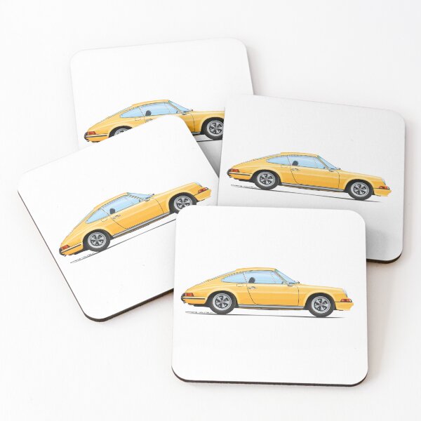 Item preview, PORSCHE 1972 911T 2.4 YELLOW designed and sold by Grubby Fingers Aircraft Illustration.
