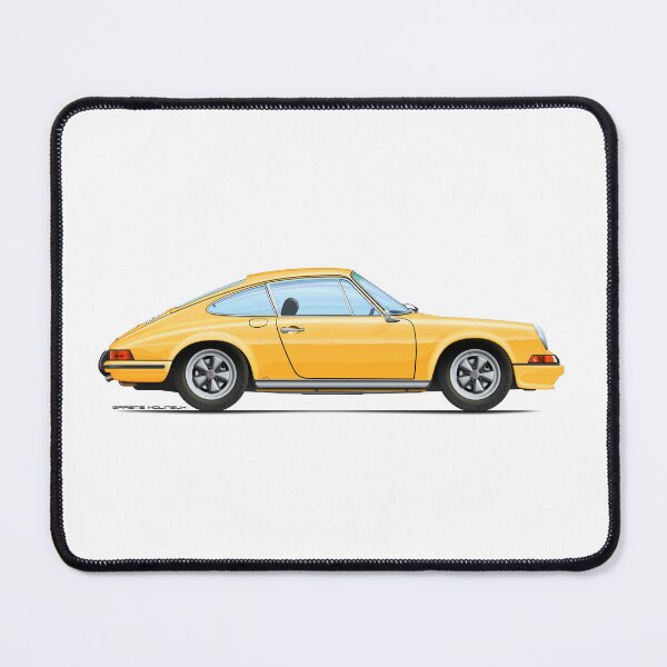Item preview, PORSCHE 1972 911T 2.4 YELLOW designed and sold by Grubby Fingers Aircraft Illustration.