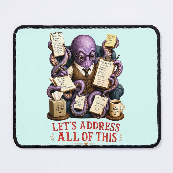 Item preview, Funny Therapy Gift Overwhelmed Therapist Octopus Humor designed and sold by Gentlestate.