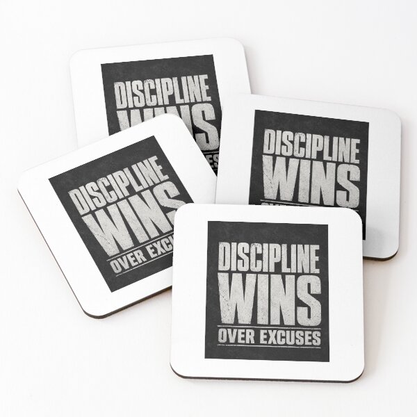 Item preview, Discipline Wins Statement Dark Typography Design designed and sold by PrintxforxYou.