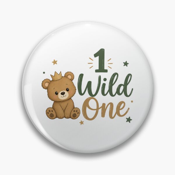 Item preview, Cute Bear King First Birthday Wild One Forest Animal designed and sold by Seculinator.