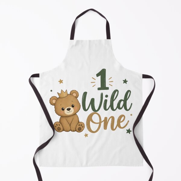 Item preview, Cute Bear King First Birthday Wild One Forest Animal designed and sold by Seculinator.