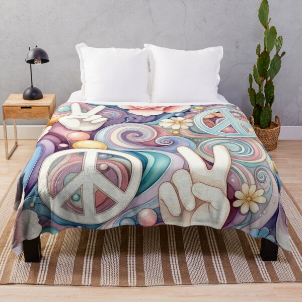 Item preview, Groovy 70s Psychedelic Floral Peace Sign Phone Case designed and sold by IntelliMindDesigns.