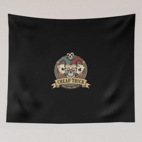 Item preview, Cheap Trick - Jester Skull & Aces Original Rock Art #8795 designed and sold by trusty-ben-art.