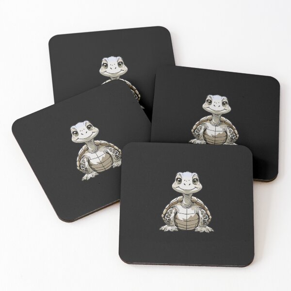 Item preview, Cute Tortoise Animal Portrait designed and sold by Timowo Studio | Fine Line Wildlife Art & Modern Nature Graphics.
