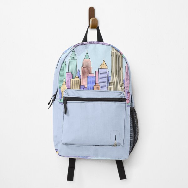 Item preview, New York City Skyline Sticker | Pastel NYC Sticker | Empire State Building Brooklyn Bridge Sticker | NYC Gift designed and sold by EmberPageStudio.