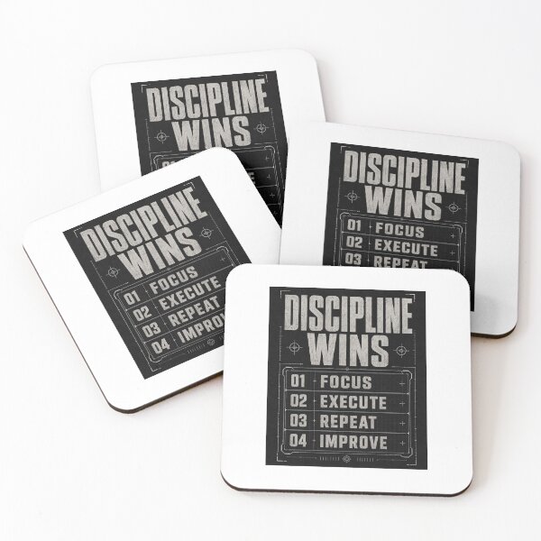 Item preview, Discipline Wins Blueprint Typography Design designed and sold by PrintxforxYou.