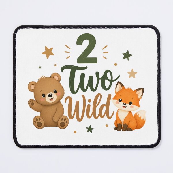 Item preview, Cute Bear and Fox Second Birthday Two Wild Woodland designed and sold by Seculinator.