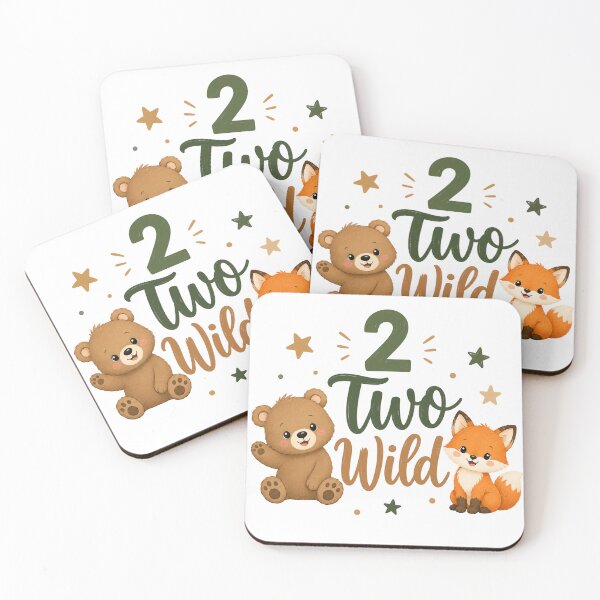 Item preview, Cute Bear and Fox Second Birthday Two Wild Woodland designed and sold by Seculinator.