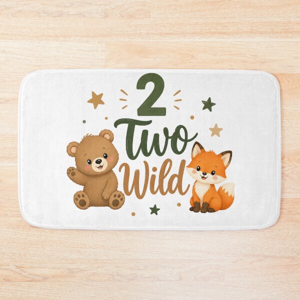 Item preview, Cute Bear and Fox Second Birthday Two Wild Woodland designed and sold by Seculinator.