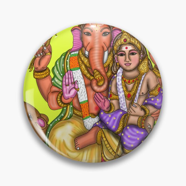Item preview, Lord Ganesha and Kartikeya Artwork | Sacred Hindu Digital Drawing designed and sold by Harshit_Digital_Arts.