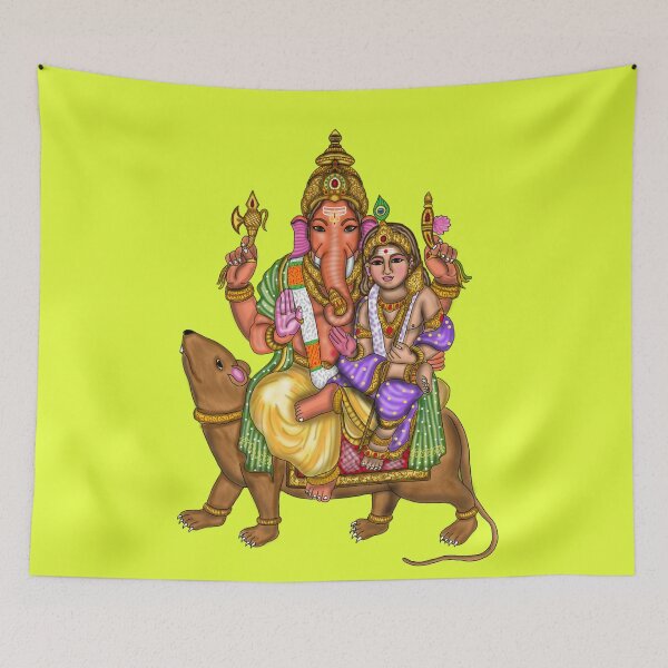 Item preview, Lord Ganesha and Kartikeya Artwork | Sacred Hindu Digital Drawing designed and sold by Harshit_Digital_Arts.
