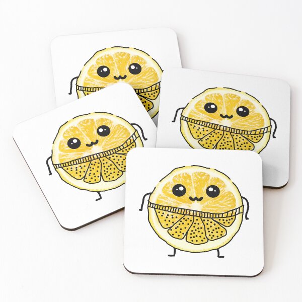 Item preview, Cute Lemon Slice Character designed and sold by funwithstickers.