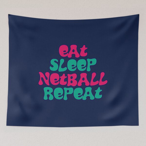 Item preview, Eat Sleep Netball Repeat designed and sold by Hello Bee Bee.