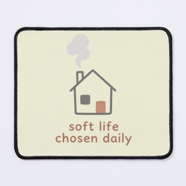 Item preview, Soft Life Chosen Daily – Inspirational Wellness Typography Art designed and sold by CosmicQuietLab.