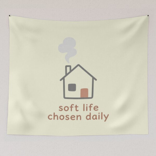 Item preview, Soft Life Chosen Daily – Inspirational Wellness Typography Art designed and sold by CosmicQuietLab.