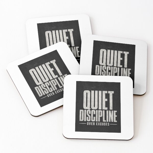 Item preview, Quiet Discipline Statement Dark Typography Design designed and sold by PrintxforxYou.