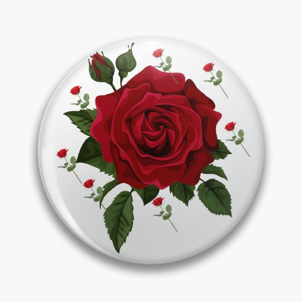 Item preview, Red Rose Bloom Illustration | Elegant Floral Botanical Art designed and sold by vibecraft_studio2.