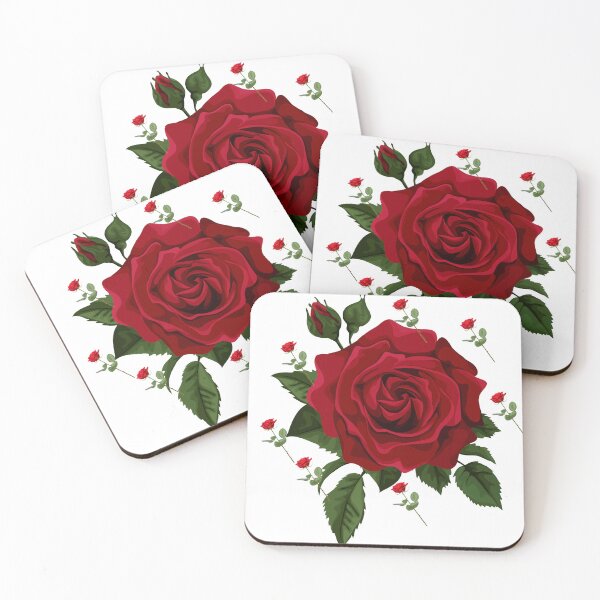 Item preview, Red Rose Bloom Illustration | Elegant Floral Botanical Art designed and sold by vibecraft_studio2.