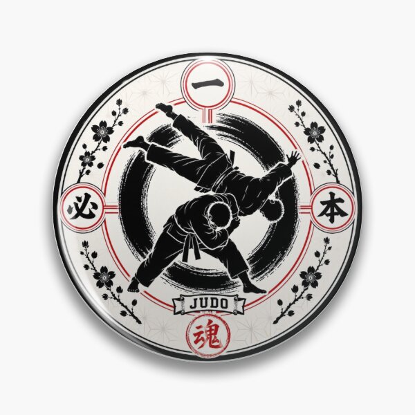 Item preview, 一本必魂 Judo Japanese Kamon Martial Arts Sticker Art designed and sold by Locker39.
