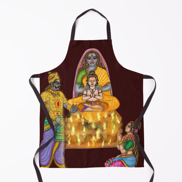 Item preview, Prahlad and Holika Artwork | Holika Dahan Digital Drawing designed and sold by Harshit_Digital_Arts.