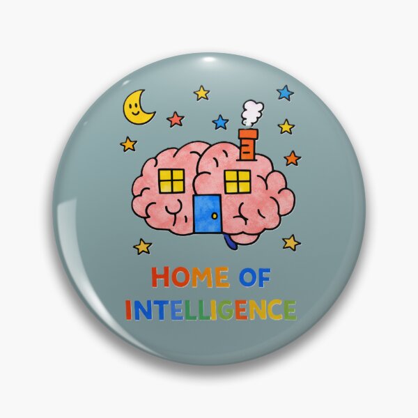 Item preview, Home of Intelligence – Cute Brain House Illustration | Funny AI & Psychology Art designed and sold by OrbitOfMind.